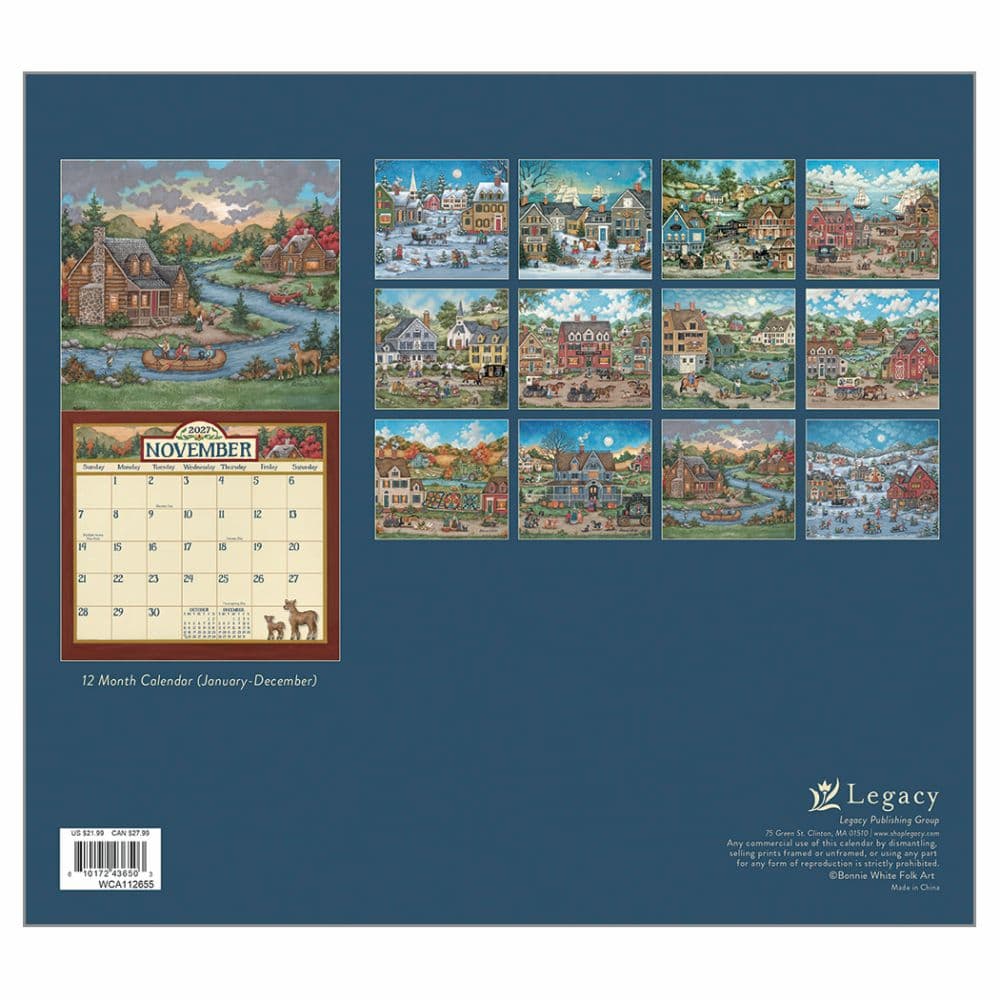 Folk Art 2027 Wall Calendar by Bonnie White First Alternate Image