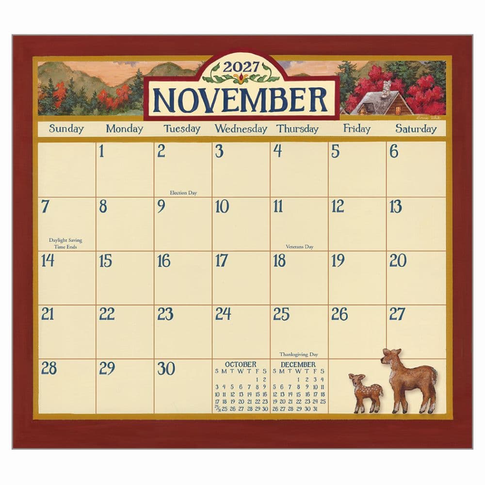 Folk Art 2027 Wall Calendar by Bonnie White Second Alternate Image
