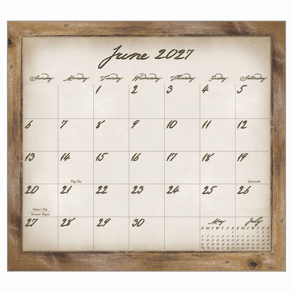 Simple Treasures 2027 Wall Calendar by Billy Jacobs Second Alternate Image