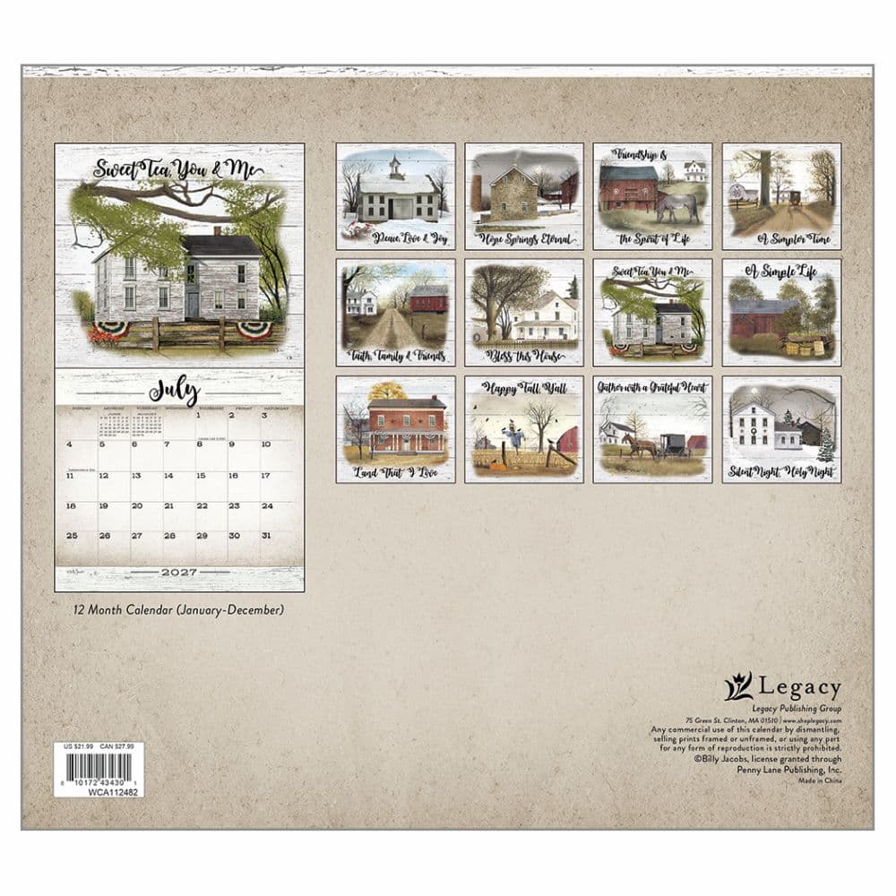 Farmhouse 2027 Wall Calendar by Billy Jacobs First Alternate Image