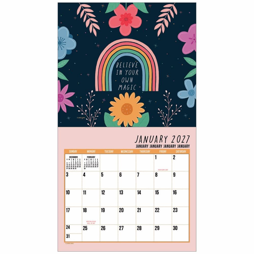 Live Laugh Love 2027 Wall Calendar by Louise Carey Third Alternate Image