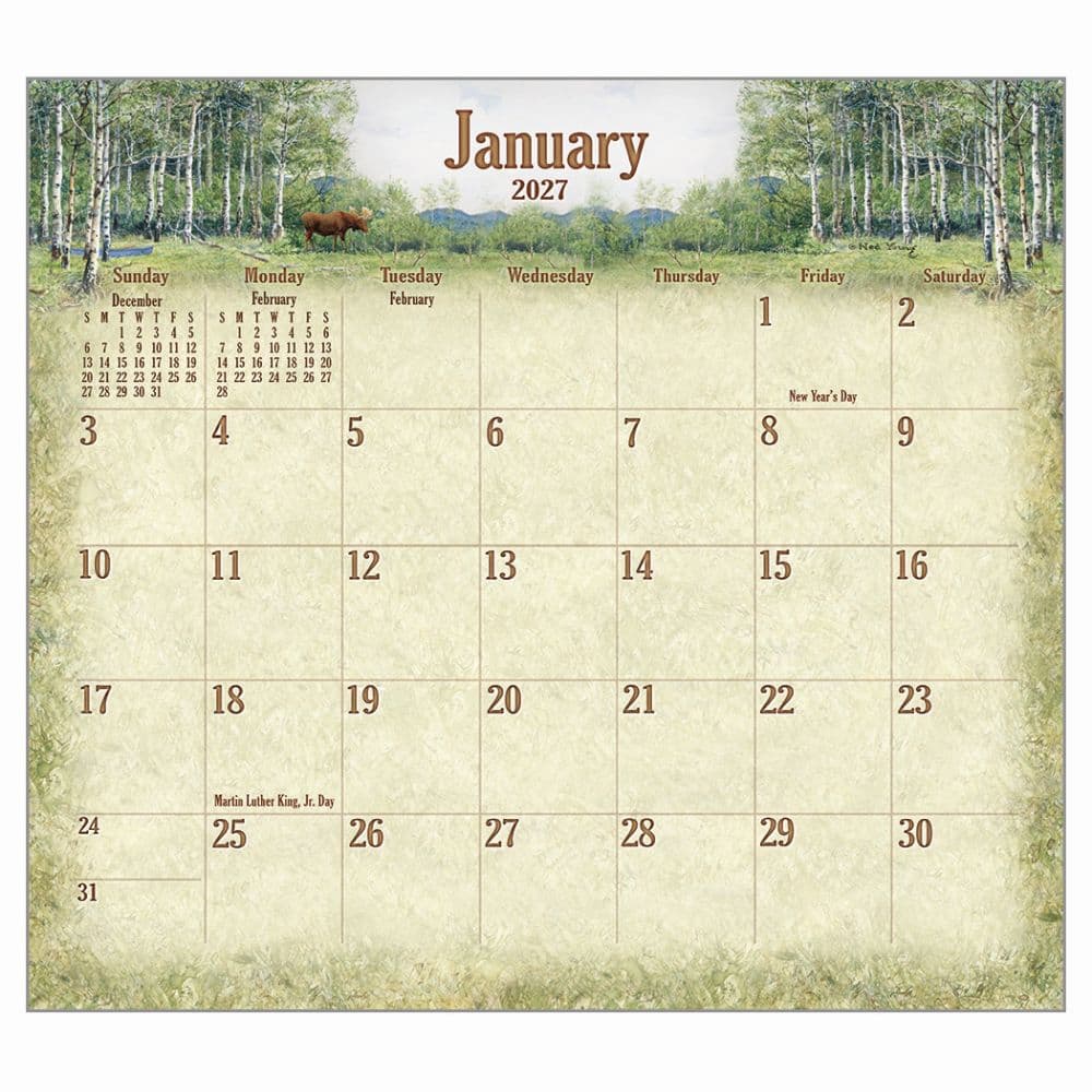 Woodland 2027 Wall Calendar by Ned Young Second Alternate Image