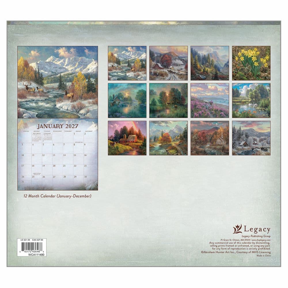Four Seasons 2027 Wall Calendar by Abraham Hunter First Alternate Image