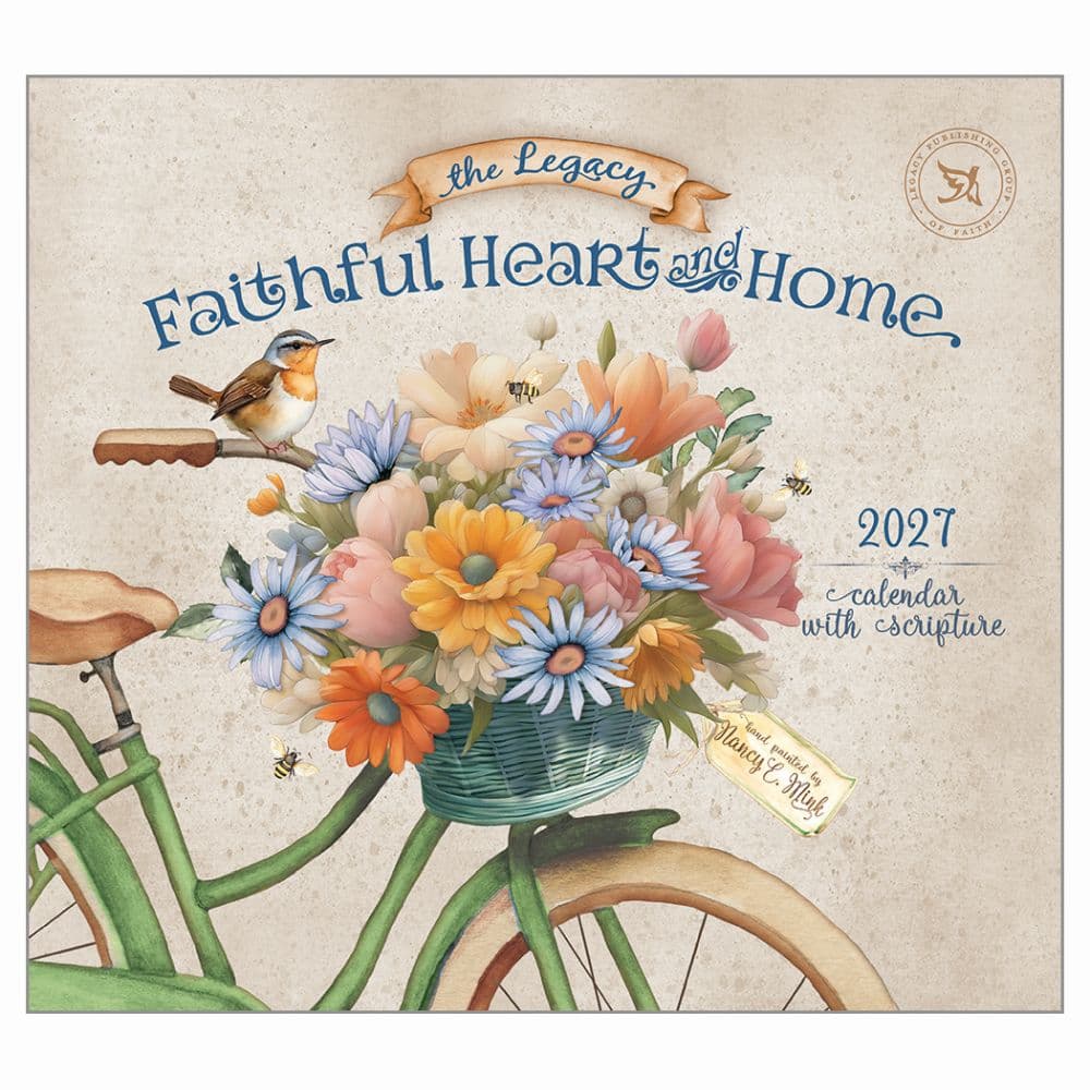 Faithful Heart and Home 2027 Wall Calendar by Nancy Mink