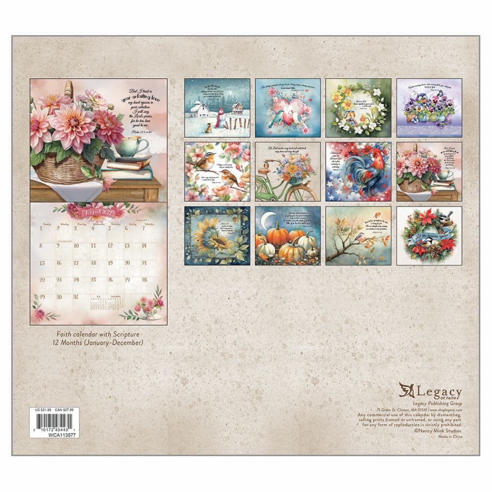 Faithful Heart and Home 2027 Wall Calendar by Nancy Mink First Alternate Image