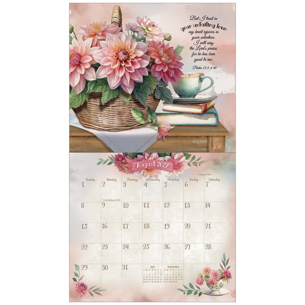 Faithful Heart and Home 2027 Wall Calendar by Nancy Mink Third Alternate Image
