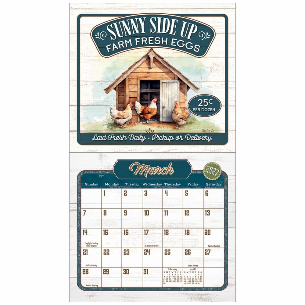 Farm to Table 2027 Wall Calendar by Mollie B Third Alternate Image