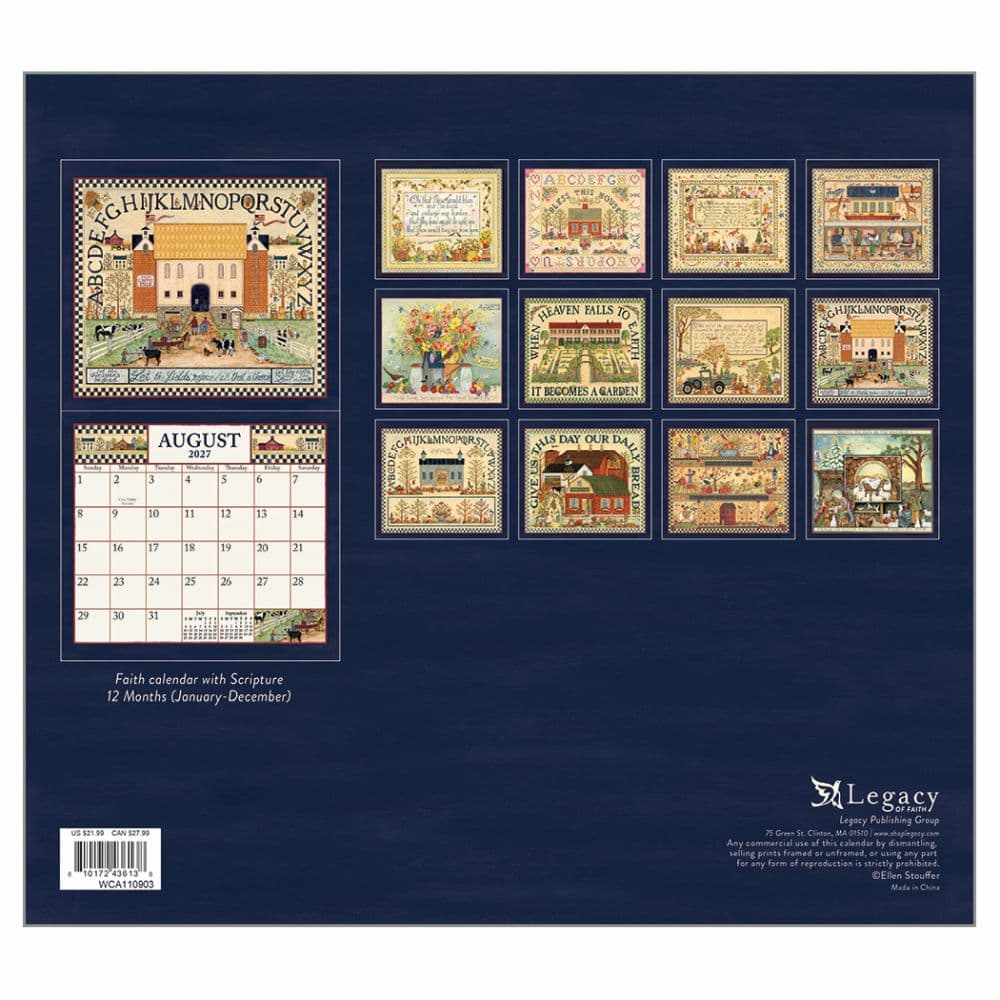 Sampler 2027 Wall Calendar by Ellen Stouffer First Alternate Image