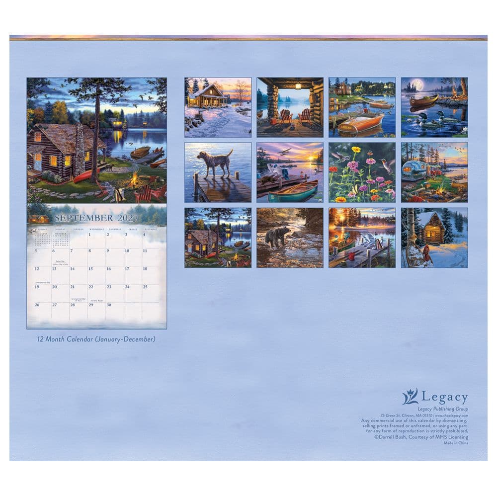 Cabin View 2027 Wall Calendar by Darrell Bush First Alternate Image