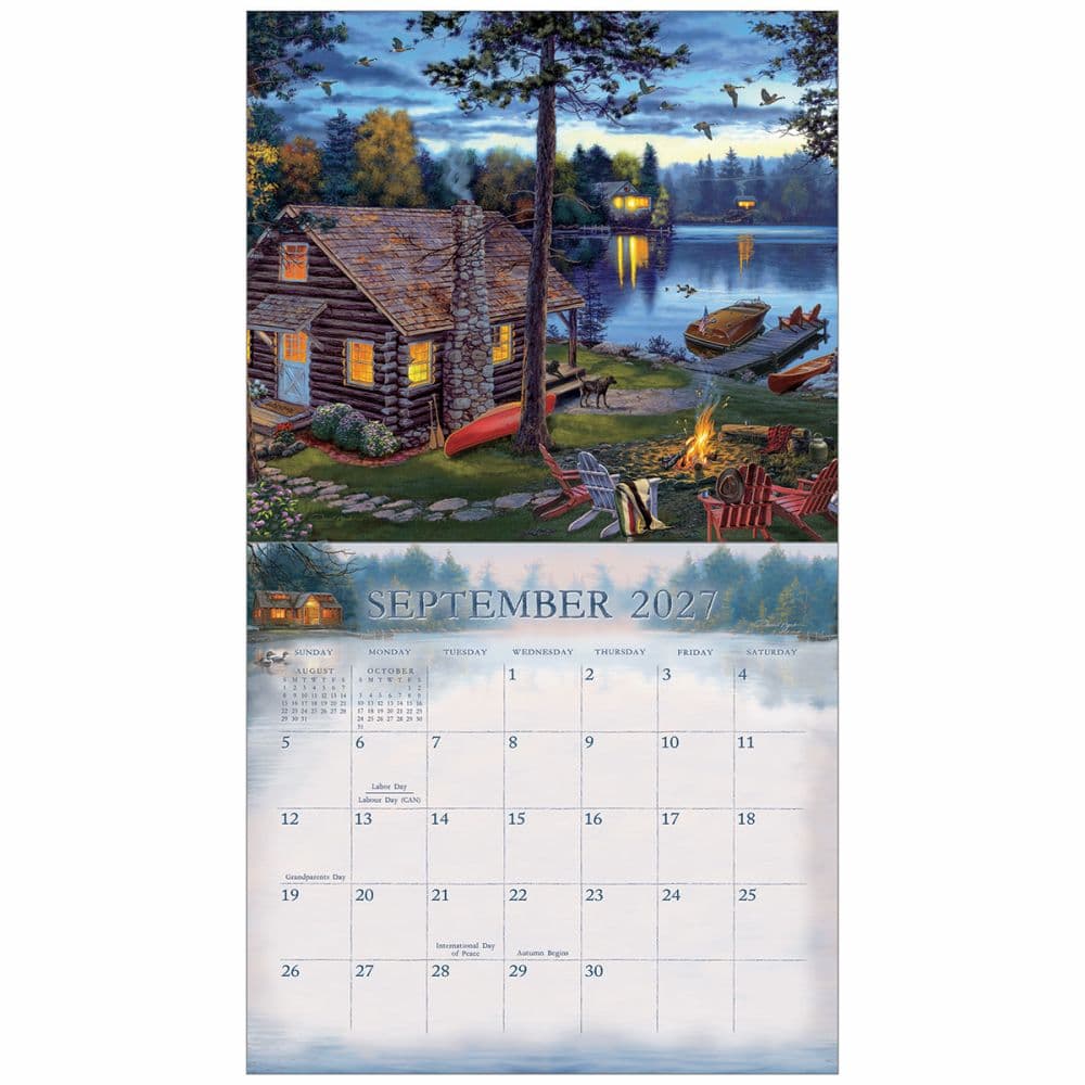 Cabin View 2027 Wall Calendar by Darrell Bush Third Alternate Image