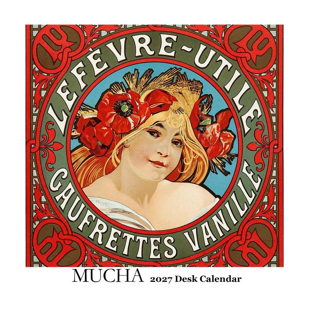 image Mucha 2027 Easel Desk Calendar Main Product Image