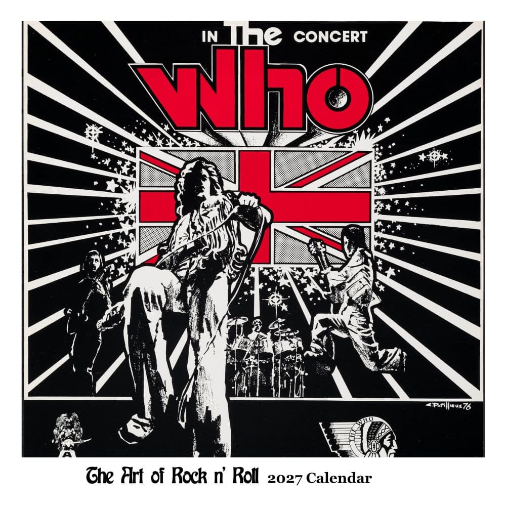 image Art Of Rock And Roll Square 2027 Wall Calendar Main Product Image