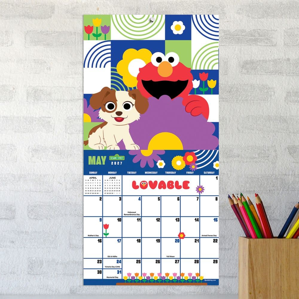 Sesame Street 2027 Mini Wall Calendar Fourth Alternate Image