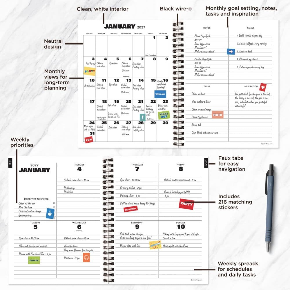 Coca-Cola 2027 Medium Weekly Monthly Planner Fifth Alternate Image