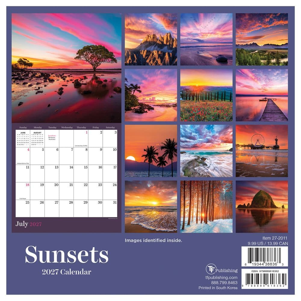 Sunsets 2027 Mini Wall Calendar First Alternate Image