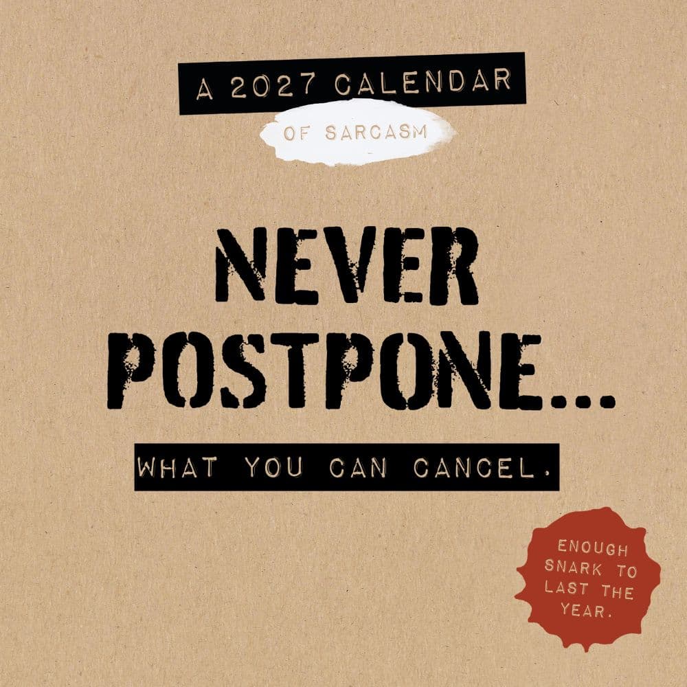 Anti-Affirmations and Sarcasm 2027 Mini Wall Calendar Main Product Image