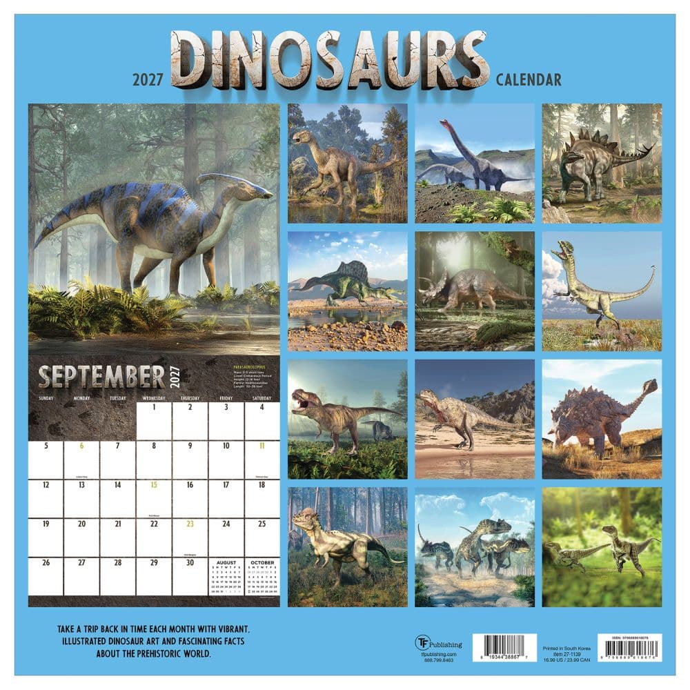 Dinosaurs 2027 Wall Calendar First Alternate Image