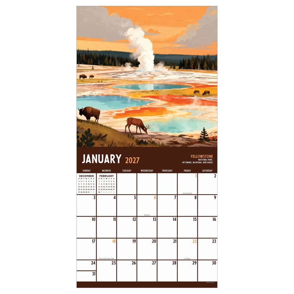 National Parks-Art 2027 Wall Calendar Second Alternate Image