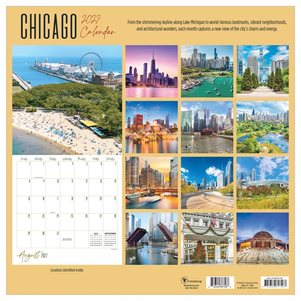 Chicago 2027 Wall Calendar First Alternate Image