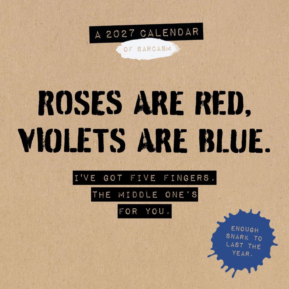 Anti-Affirmations 2027 Wall Calendar Main Product Image