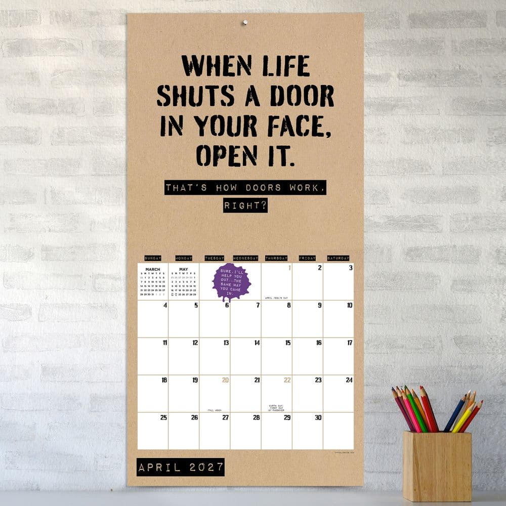 Anti-Affirmations 2027 Wall Calendar Fourth Alternate Image