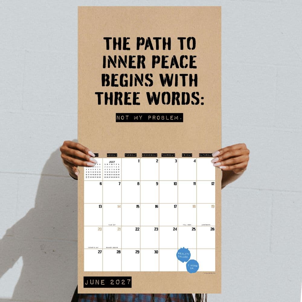 Anti-Affirmations 2027 Wall Calendar Fifth Alternate Image
