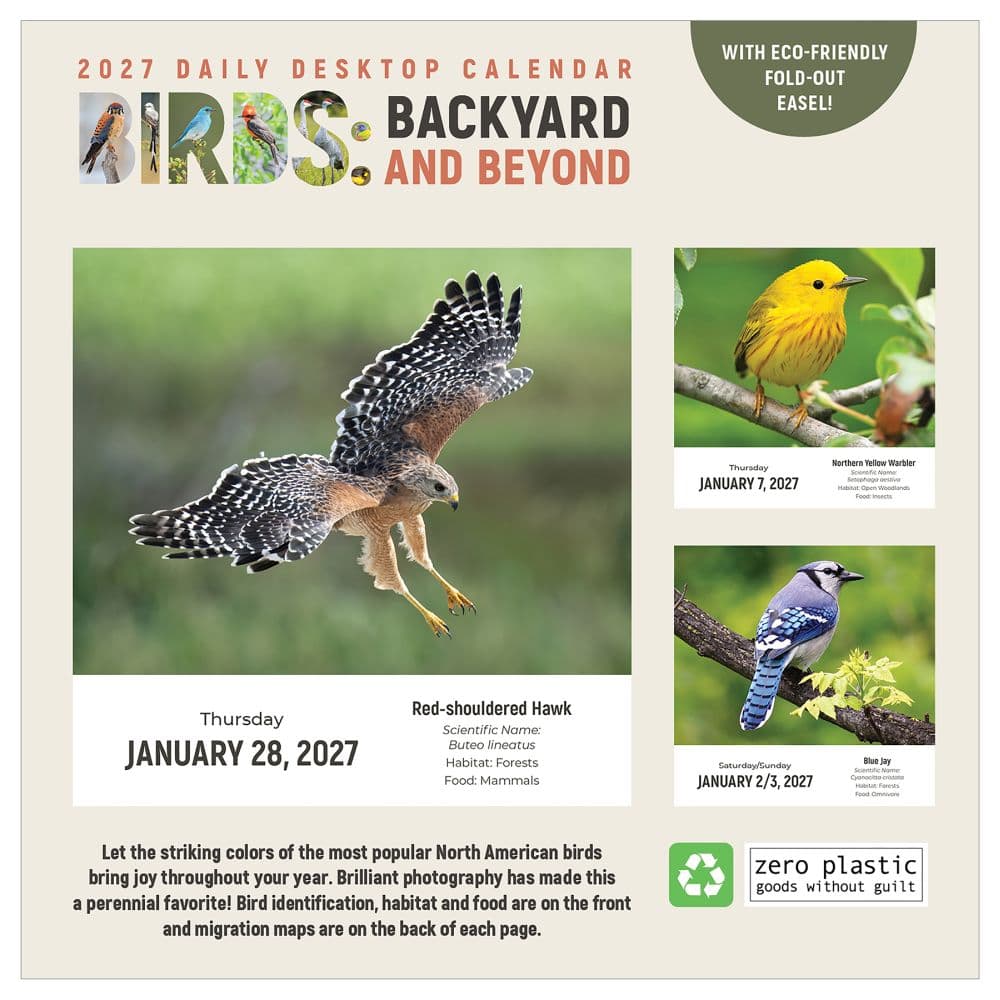 Birds Backyard and Beyond 2027 Desk Calendar First Alternate Image