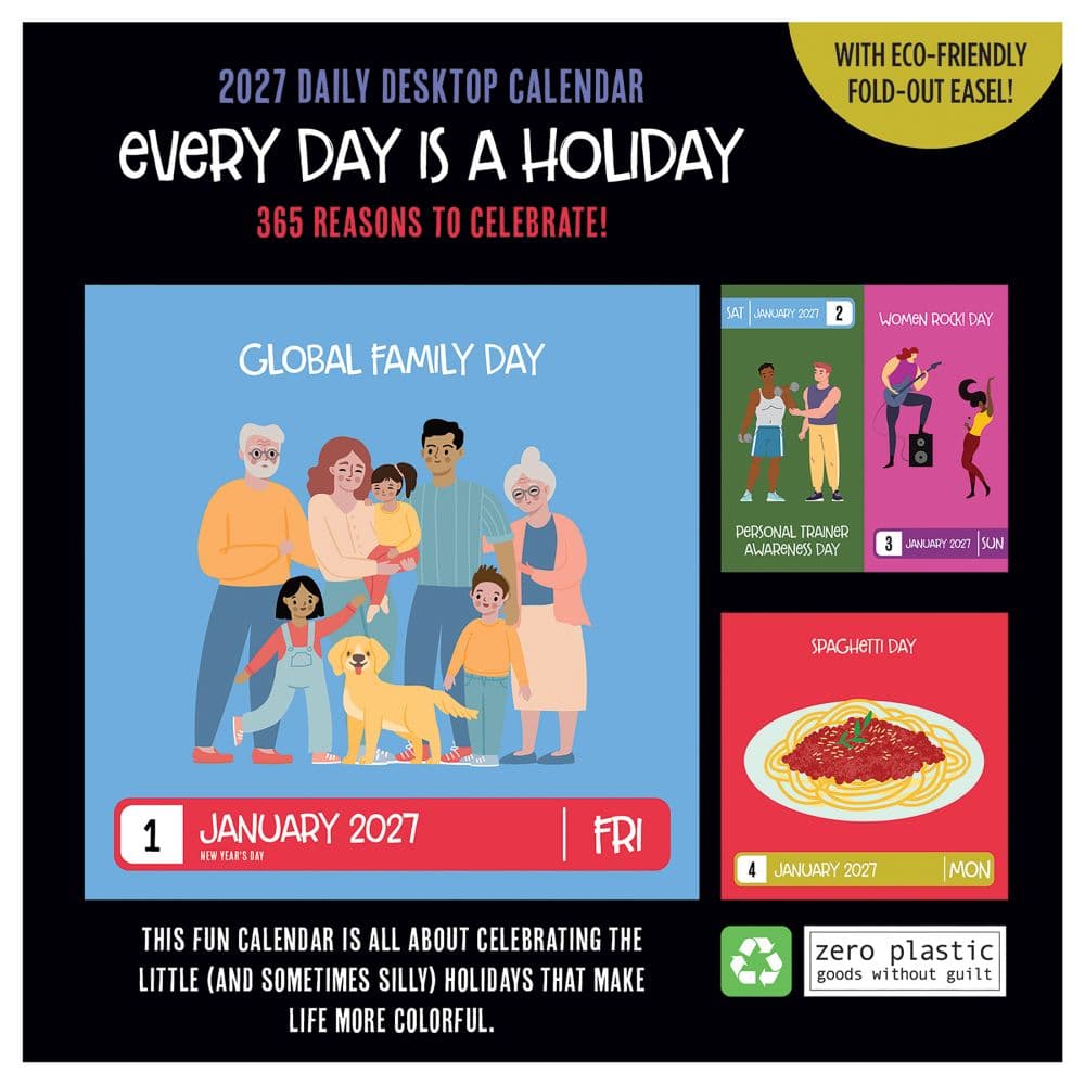 Every Days A Holiday 2027 Desk Calendar First Alternate Image