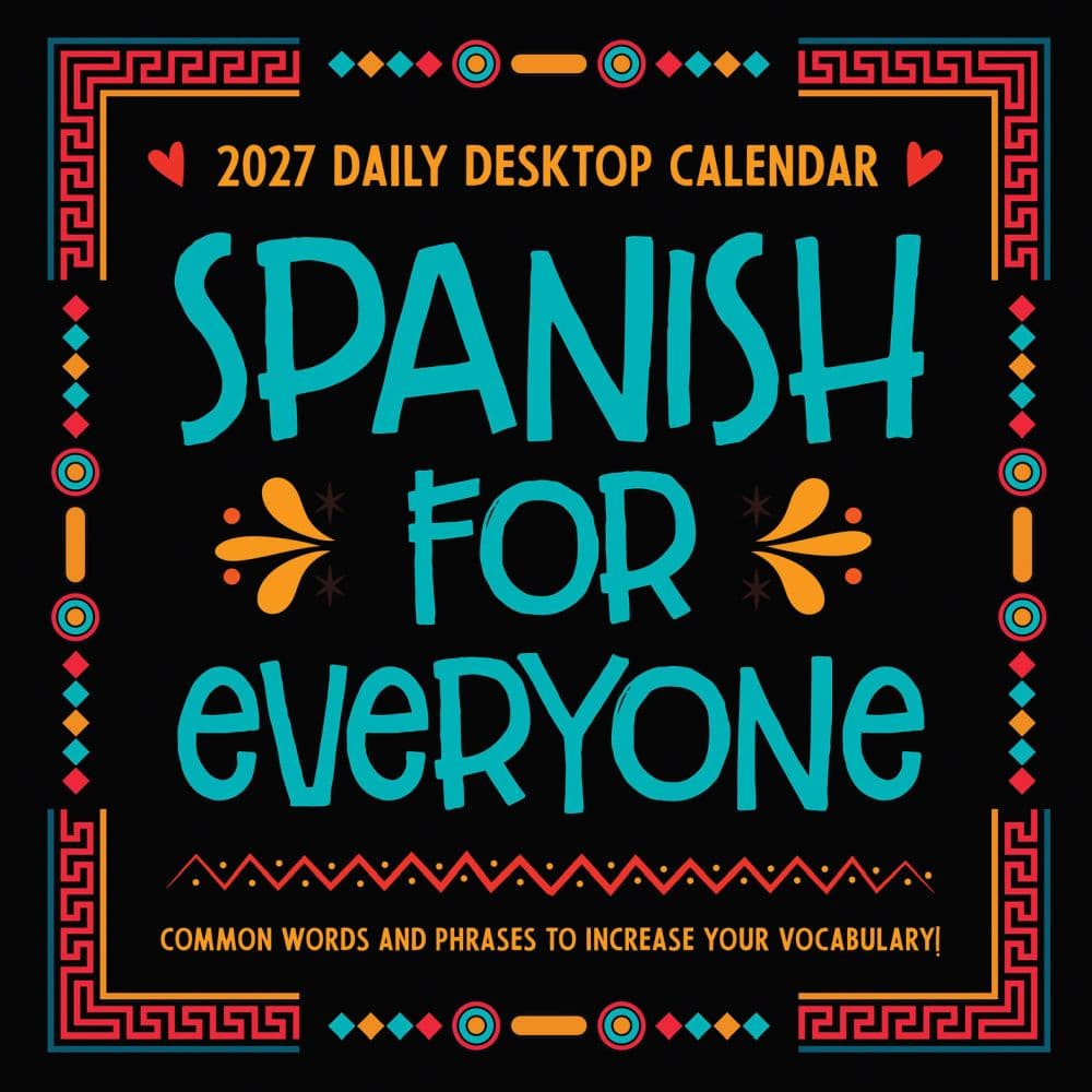 Spanish Words 2027 Desk Calendar Main Product Image