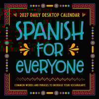 image Spanish Words 2027 Desk Calendar Main Product Image