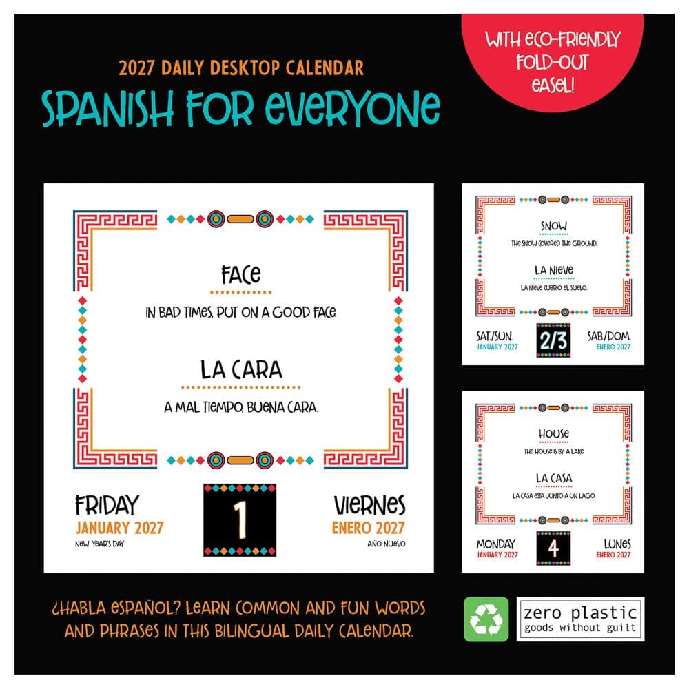 Spanish Words 2027 Desk Calendar First Alternate Image