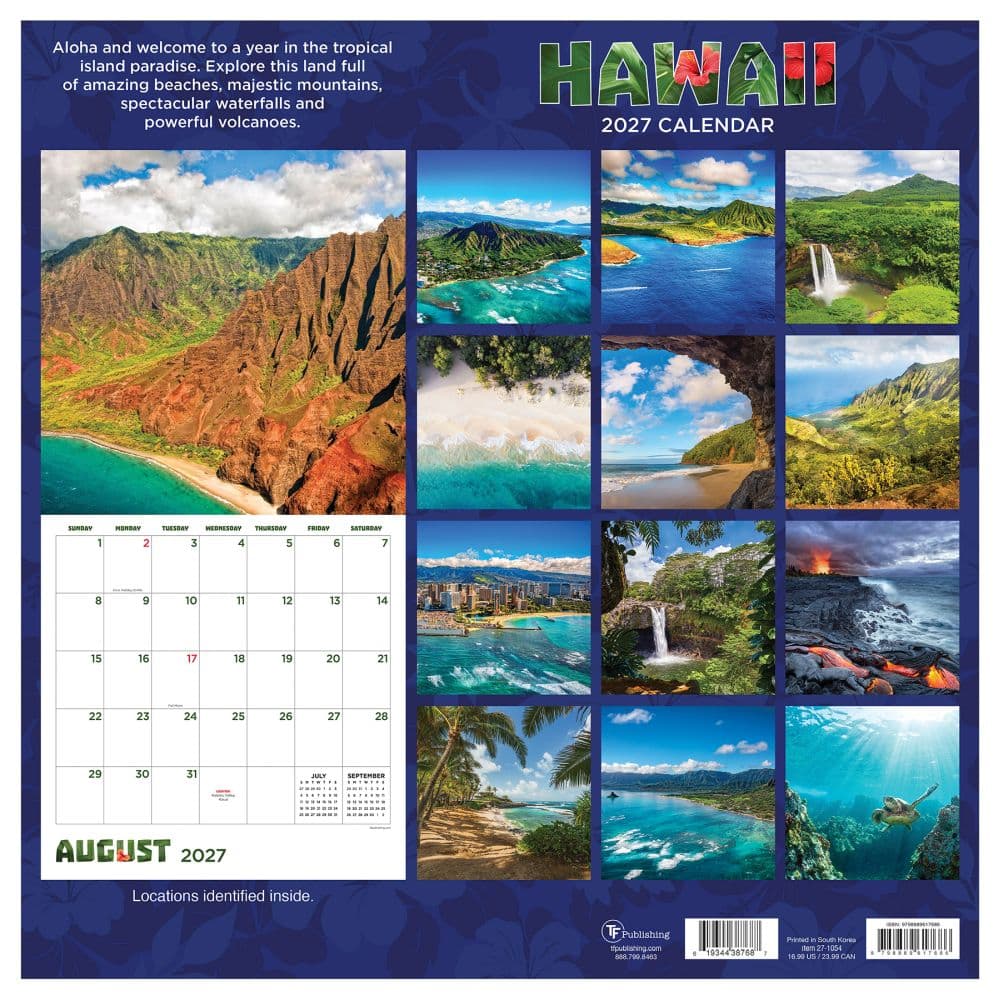 Hawaii 2027 Wall Calendar First Alternate Image