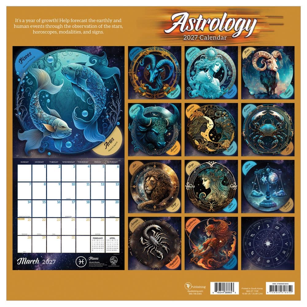 Astrology 2027 Wall Calendar First Alternate Image