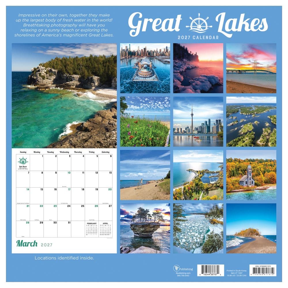 Great Lakes 2027 Wall Calendar First Alternate Image