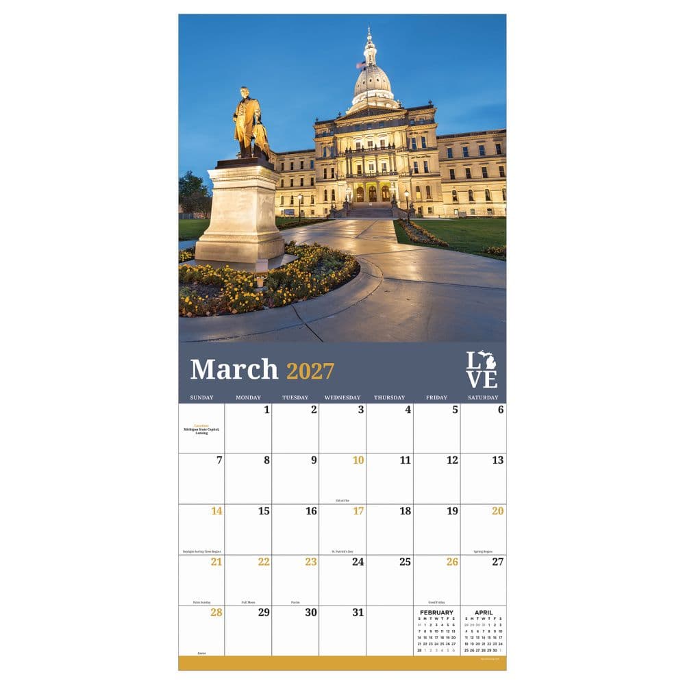 Michigan 2027 Wall Calendar Second Alternate Image