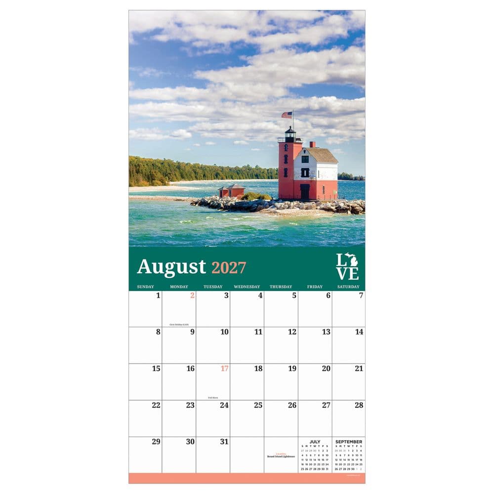 Michigan 2027 Wall Calendar Third Alternate Image