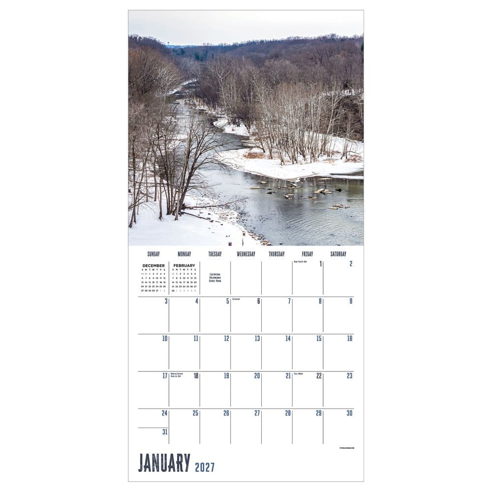 Indiana 2027 Wall Calendar Second Alternate Image