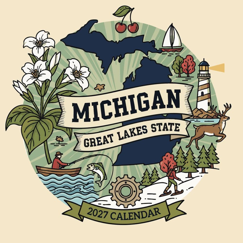 Home Michigan 2027 Wall Calendar Main Product Image