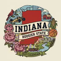 image Home Indiana 2027 Wall Calendar Main Product Image