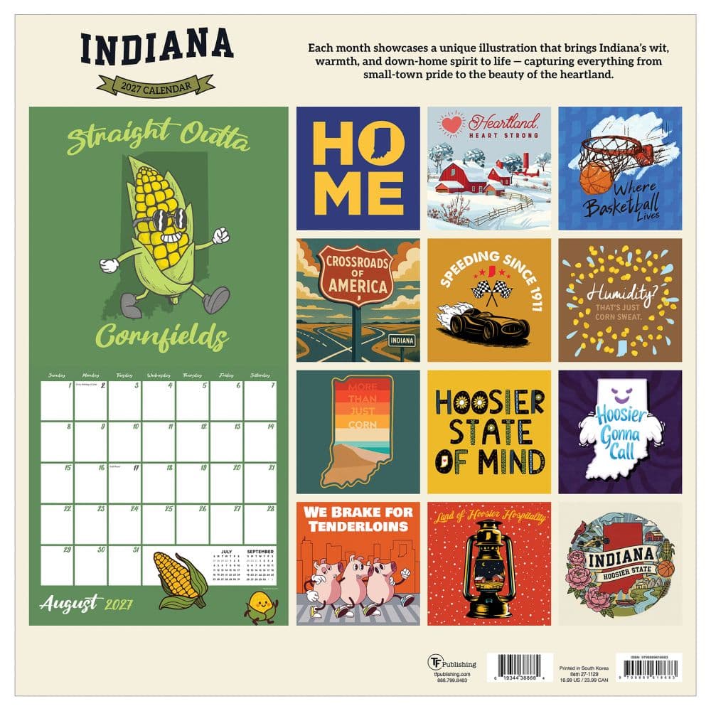 Home Indiana 2027 Wall Calendar First Alternate Image