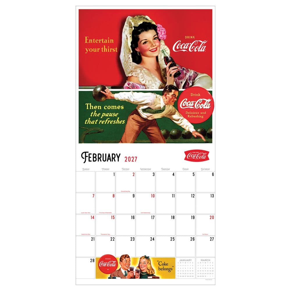 Coke Vintage Nostalgia 2027 Wall Calendar Third Alternate Image