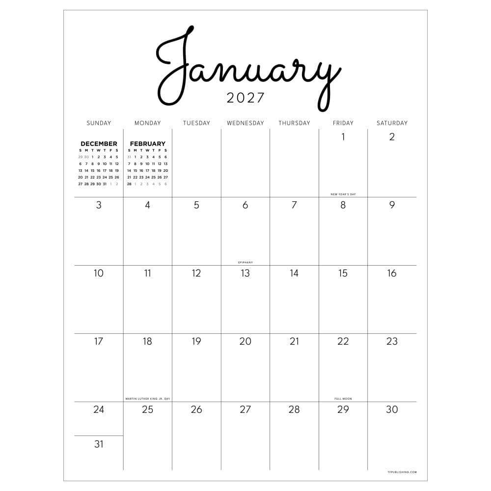 image Large Art Poster 2027 Wall Calendar Main Product Image