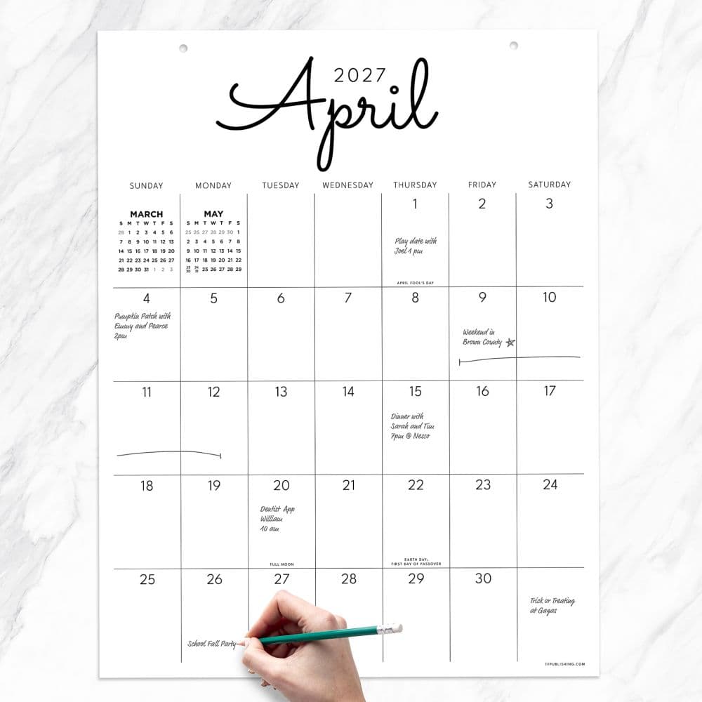 Large Art Poster 2027 Wall Calendar Fourth Alternate Image