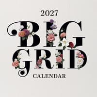 image Big Grid-Floral 2027 Wall Calendar Main Product Image