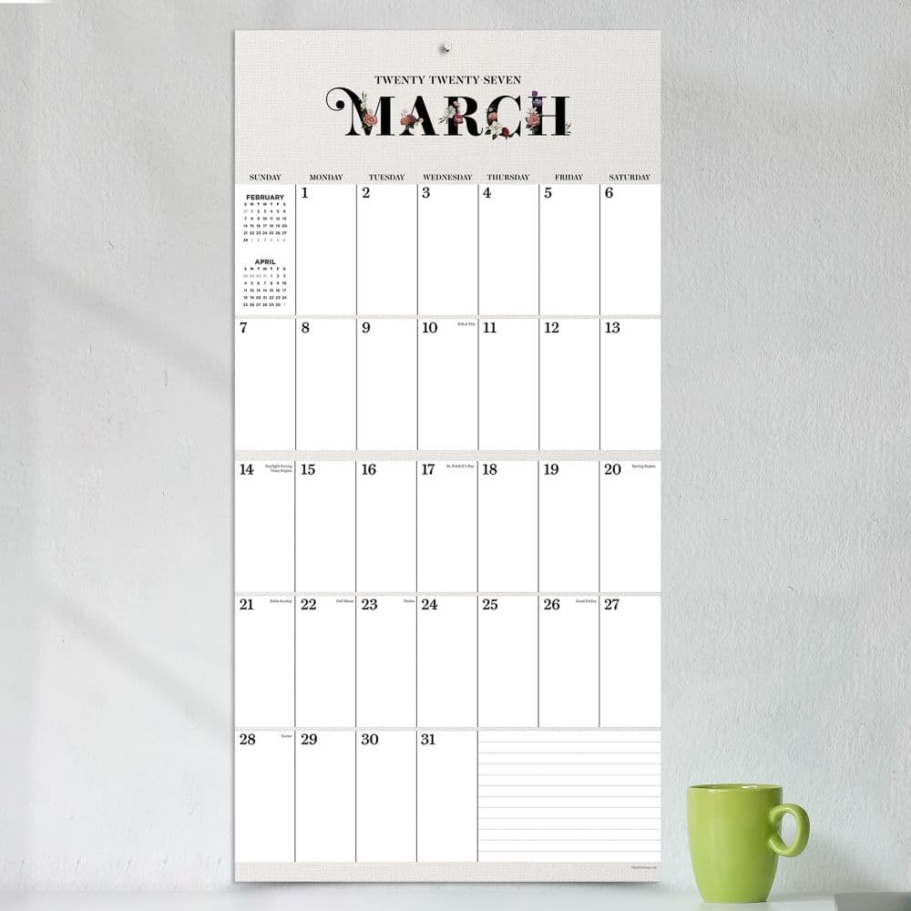 Big Grid-Floral 2027 Wall Calendar Fourth Alternate Image