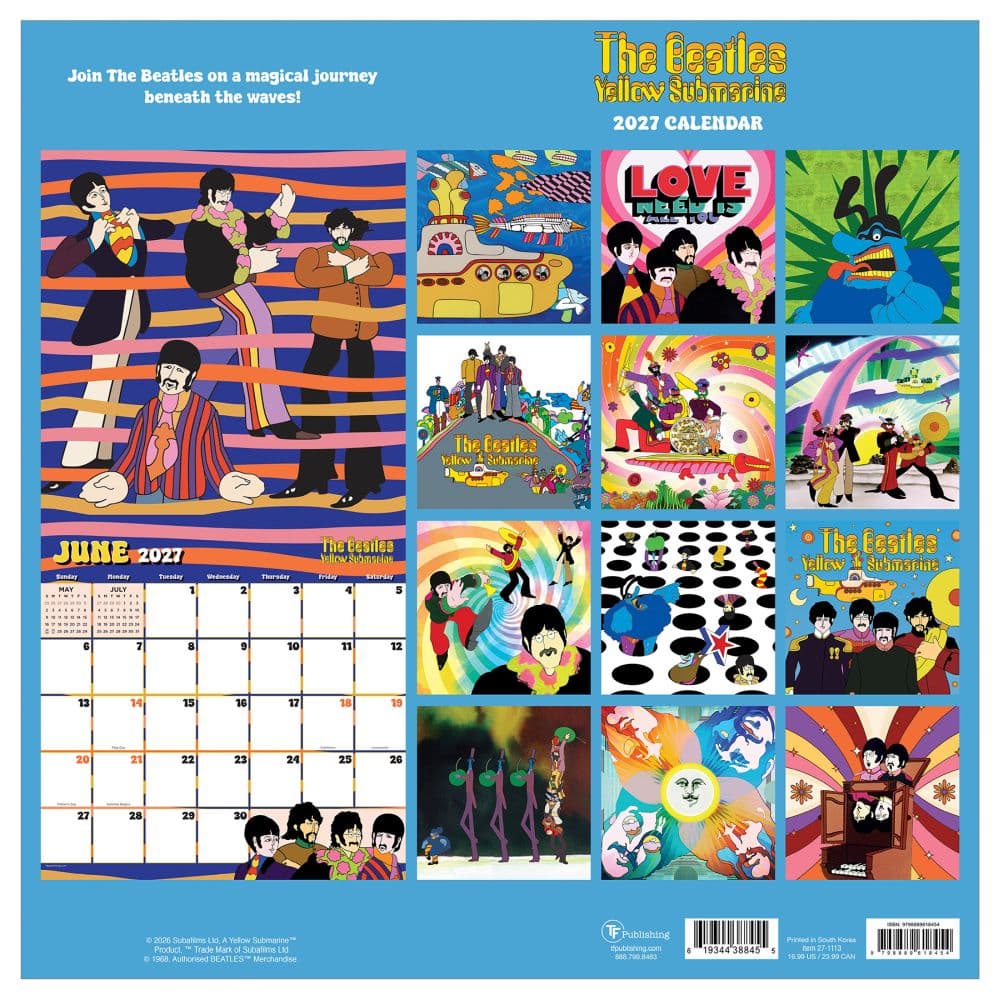 The Beatles Yellow Submarine 2027 Wall Calendar First Alternate Image