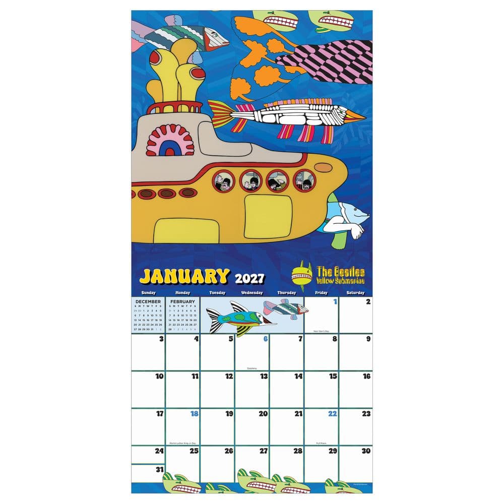 The Beatles Yellow Submarine 2027 Wall Calendar - Calendars.com