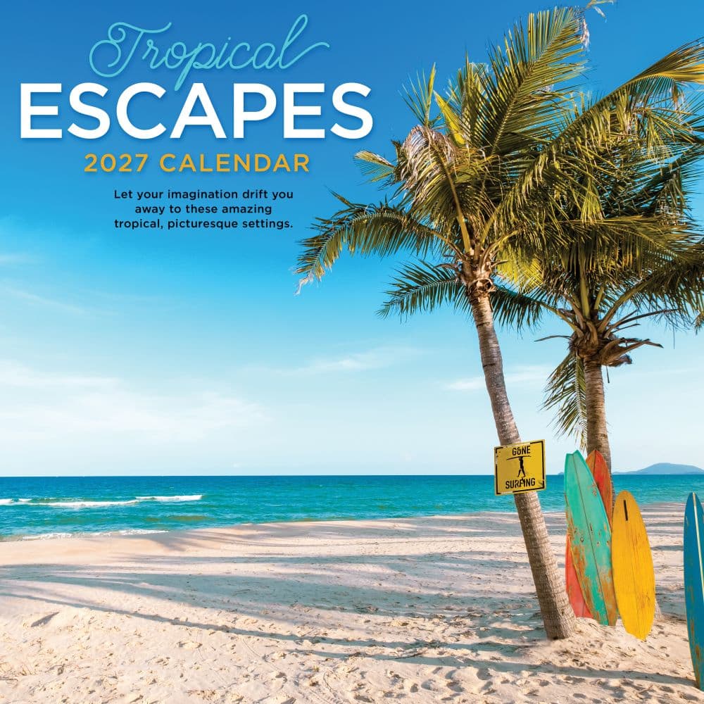 image Tropical Escapes 2027 Wall Calendar Main Product Image