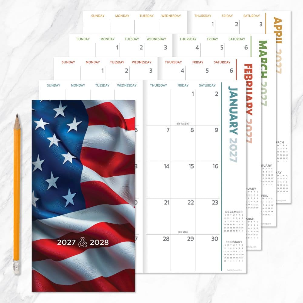 Flag 2027 2 Year Monthly Pocket Planner Seventh Alternate Image