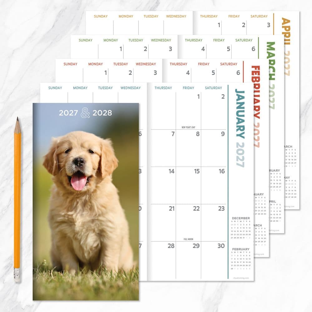 Dog 2027 2 Year Monthly Pocket Planner Seventh Alternate Image